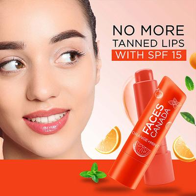 Faces Canada Orange Mint Vitamin C SPF 15 Lip Balm 4.5gm - Lip Balms