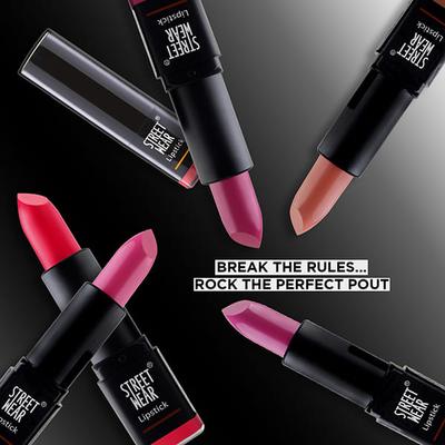 Streetwear Satin Smooth Lipstick - Cute Crimson 4.2 Gm - Lipsticks