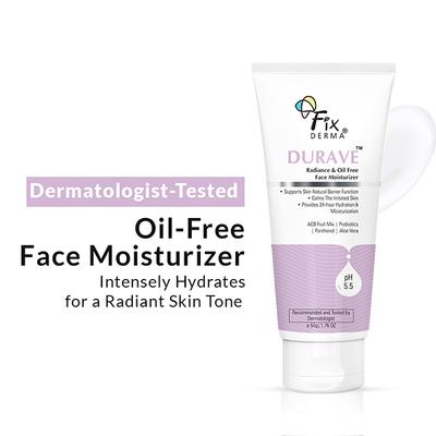 Fixderma Durave Radiance & Brightening Oil Free Face, Aloe Vera Face Moisturizer for All Skin Type 50 gm - Face Moisturizers