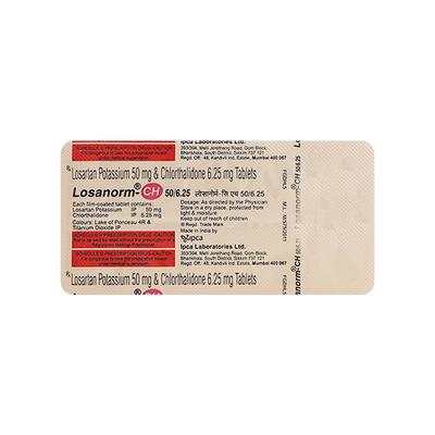 Losanorm CH 50/6.25mg Tablet 10'S - Hypertension-Ang