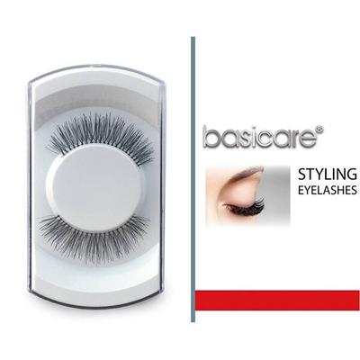Basicare Stying Eyelashes With Latex Glue,Nature Hair Thin 1's - Eyelashes