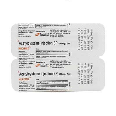 Mucomix 400mg Injection 2ml - Cough And Cold-Cou