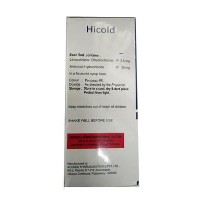 HICOLD Syrup 100ml - Cough And Cold-Cou