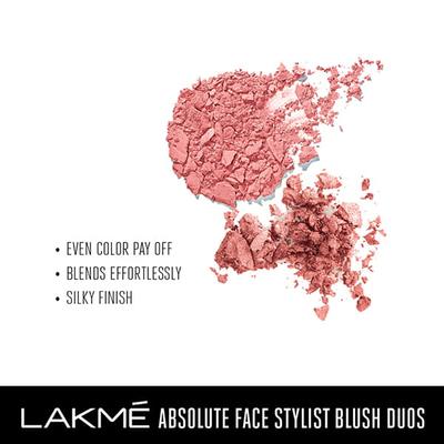 Lakme Absolute Face Stylist Blush Duos Coral Blush 6 Gm - Blushes