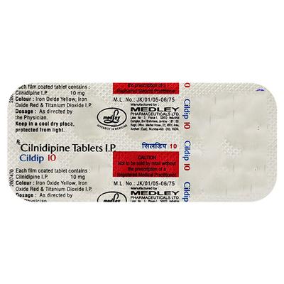 Cildip 10mg Tablet 10'S - Hypertension-Cal