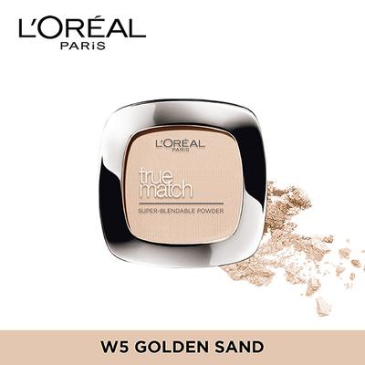 L'Oreal Paris True Match Super Blendable Powder, Golden Sand W5 9 Gm - Compact Powder