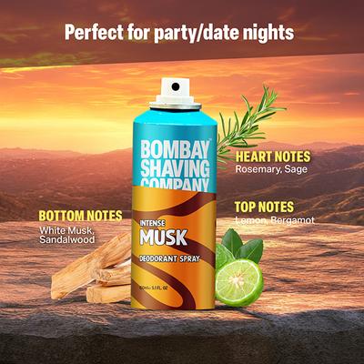 Bombay Shaving Company Aqua & Musk 150ml x 2 Combo Deodorant Spray For Men 2's - Men Perfumes (Edt/Edp)