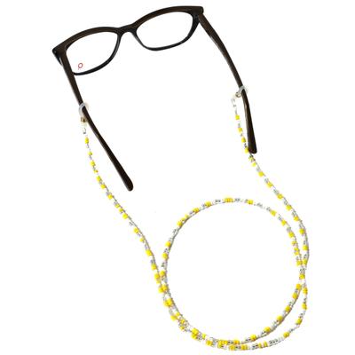 Modisch Yellow And White Round Beads Sunglasses Chain (JC-14Yw) 1's - Wearables Sunglasses