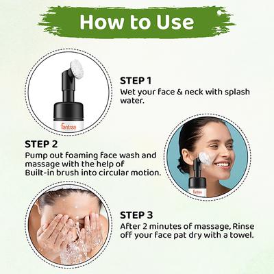 Fantraa Neem & Aloe Vera Foaming Face Wash with Built 150 ml - Face Wash & Cleansers