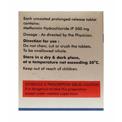 Melmet SR 500mg Tablet 20'S - Diabetes-Ant