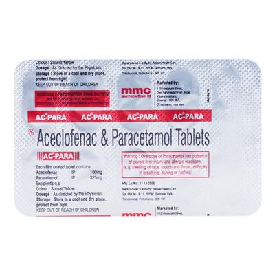 AC PARA Tablet 10's - Pain relief-Nsa