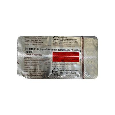 SITABITE M 100/1000 Tablet 10's - Diabetes-Ant