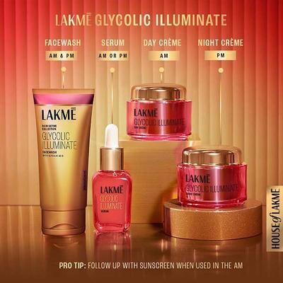 Lakme Glycolic Illuminate Facewash with Glycolic Acid for Gentle Exfoliation and Illuminated Skin 100 gm - Face Wash & Cleansers