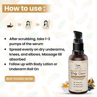 TNW The Natural Wash Brightening Body Serum with Turmeric Powder and Chamomile Extracts 30 ml - Creams/Oils/Lotions