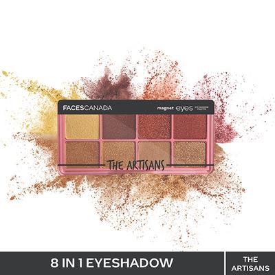 Faces Canada Magneteyes 8 Highly Pigmented Shades Eyeshadow Palette - The Artisans, 6.4gm - Eye Shadow Palettes
