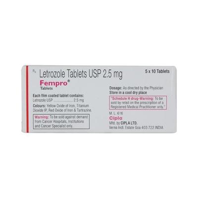 Fempro 2.5mg Tablet 10'S - Cancer Oncology-Hor