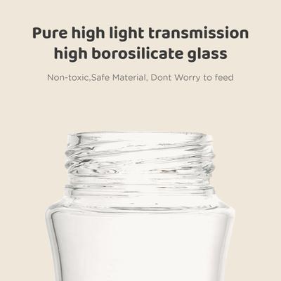 R for Rabbit First Feed Glass Feeding Bottle 120 ml - Lake Blue 1's - Feeding & Nursing