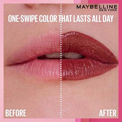 Maybelline New York Serum Lipstick (Satin) 8Hr Hydration+one-swipe bold color - 106 Maybe It's Soft 4.3 g - Lipsticks