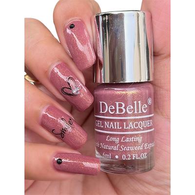 DeBelle Gel Nail Lacquer Classy Chloe (Dark Mauve with Micro Shimmer) 6 ml - Nail Polish