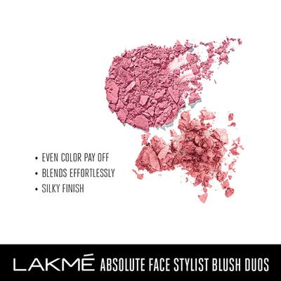 Lakme Absolute Face Stylist Blush Duos Pink Blush 6 Gm - Blushes