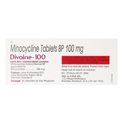 Divaine 100mg Tablet 10'S - Bacterial Infections-Tet