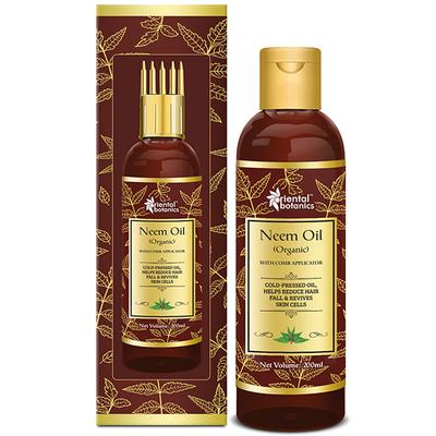 Oriental Botanics Organic Neem Oil with Comb Applicator 200 ml - Hair Oils
