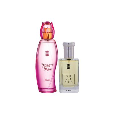 Ajmal Desert Rose EDP Floral Oriental Perfume And Neutron EDP Citrus Fruity Perfume 200 ml - Perfumes (Edt/Edp)