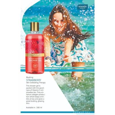 Vaadi Herbals Blushing Strawberry Shower Gel 300 ml - Face Gels