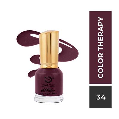 Matt Look Nails Makeup Colour Therapy Nail Polish, Shade No - 34 14 ml - Nail Polish