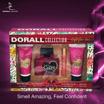 Dorall Collection Love Like Crazy Gift Set (Edt 100mland10ml + HandandBody Lotion 50ml + Showergel 50ml) 1's - Men Perfumes (Edt/Edp)