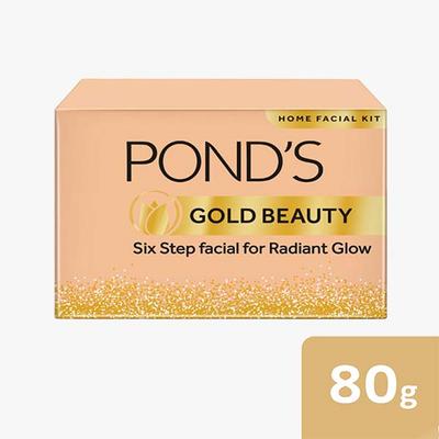 Pond's Golden Radiance Facial Kit, Just 6 Easy Steps 80 gm - Facial Kits
