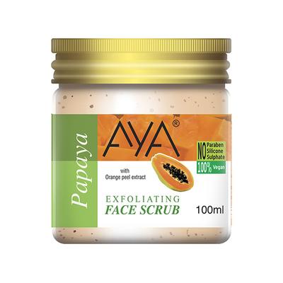 Aya Papaya Exfoliating Face Scrub, No Paraben, No Silicone, No Sulphae 100 ml - Scrubs & Exfoliants