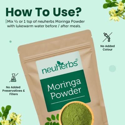 Neuherbs Organic Moringa Powder 100 gm - Vitamin C