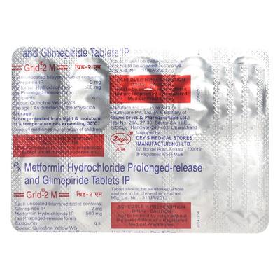 Grid 2M Tablet 10'S - Diabetes-Ant