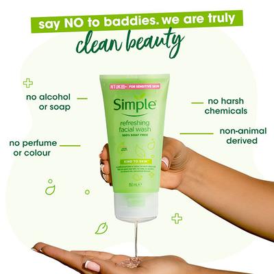 Simple Kind to Skin Refreshing Facial Wash 50 ml - Face Wash & Cleansers