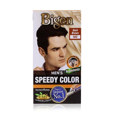 Bigen Men's Speedy Color No Ammonia - Dark Brown 103 80gm - Crème