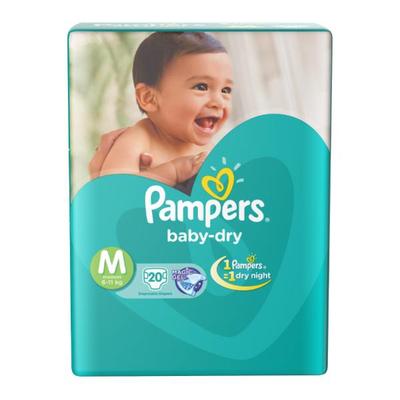 Pampers Baby-Dry Diapers (M) 20's - Diapers & Wipes