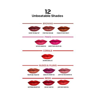 Faces Canada Comfy Matte Lip Color - Any Day Now 04, 10Hr Long Stay with Comfort Almond Oil 3 ml - Lipsticks