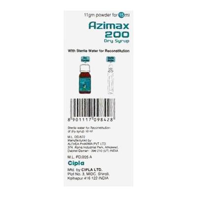 Azimax 200 Peppermint Flavour Dry Syrup 15ml - Bacterial Infections-Mac