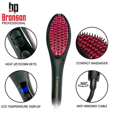 Bronson Professional Simply Straight Artifact Ceramic Hair Straightening Brush 1's - Straighteners