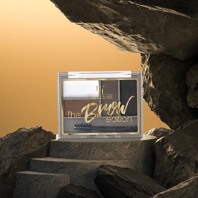 Half N Half The Brow Addition Eyebrow Enhancer Palette with Sleek Spoolie Brush, Thick Arch-01 8 g - Eyebrow Pencils & Enhancers