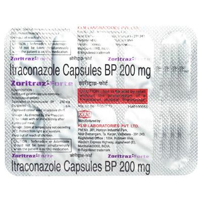 ZORITRAZ FORTE 200mg Capsule 10's - Fungal Infections-Anf