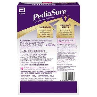 Pediasure Scientifically Designed Nutrition Drink Refill - Vanilla Flavour 950 g - Kids Nutrition