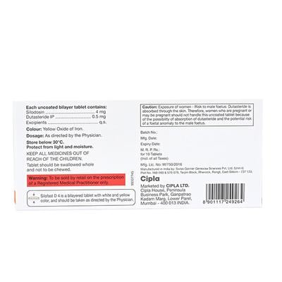 SILOFAST D 4 Tablet 10's - Bladder And Prostate Disorders-Dru