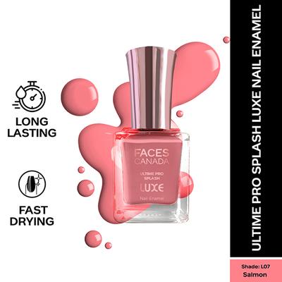 Faces Canada Ultime Pro Splash Luxe Nail Enamel - Salmon (L07) 12 ml - Nail Polish