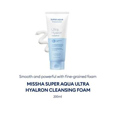 MISSHA SUPER AQUA ULTRA HYALRON FOAMING CLEANSER 200 ml - Face Wash & Cleansers