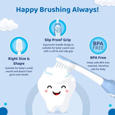 Chicco Toothbrush (6-36 Months) - Light Blue - Baby Oral Care