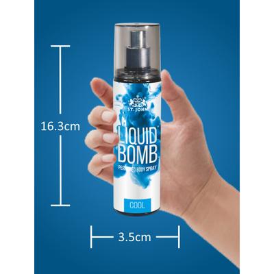 St. John Liquid Bomb Cool Body Spray - Pack of 4 x 150 ml - Men Deodorants/Roll-Ons