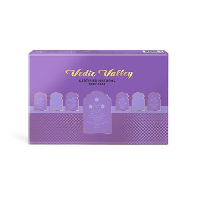 Vedic Valley Body Care Gift Box Lavender Massage Oil, Candle, Detan Saffron Body Mask 1000 gm - Creams/Oils/Lotions