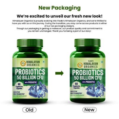 Vlado's Himalayan Organics Probiotics 50 Billion CFU with Prebiotics Veg Capsules 60's - Digestive Health